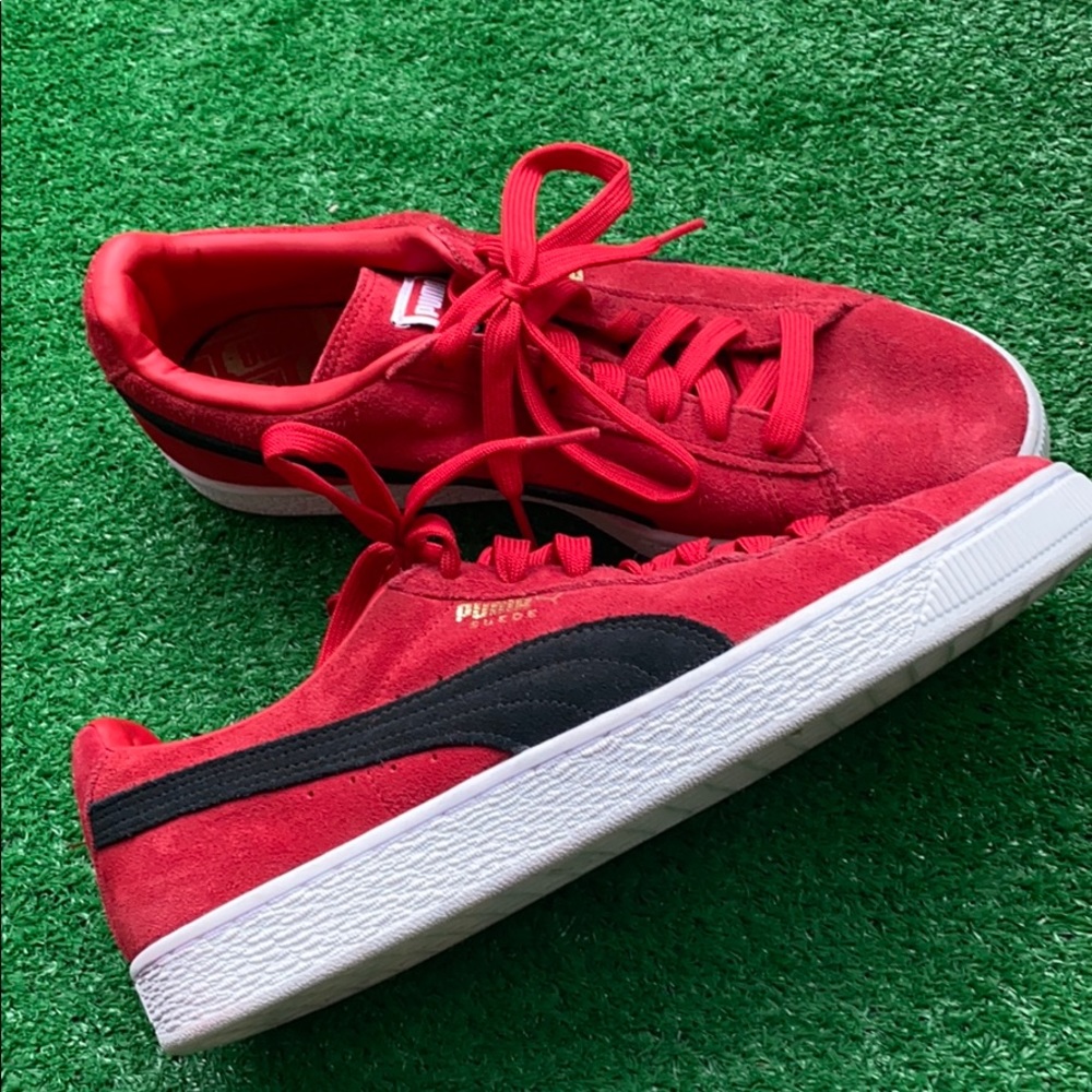Like New Red Suede Pumas